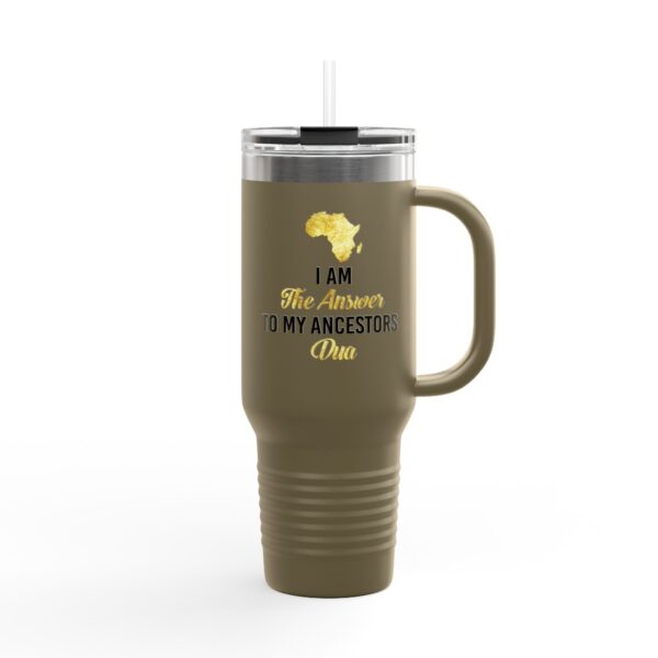 Inspirational Insulated Travel Mug - 40oz, "I Am The Answer To My Ancestors’ Aura" - Image 18