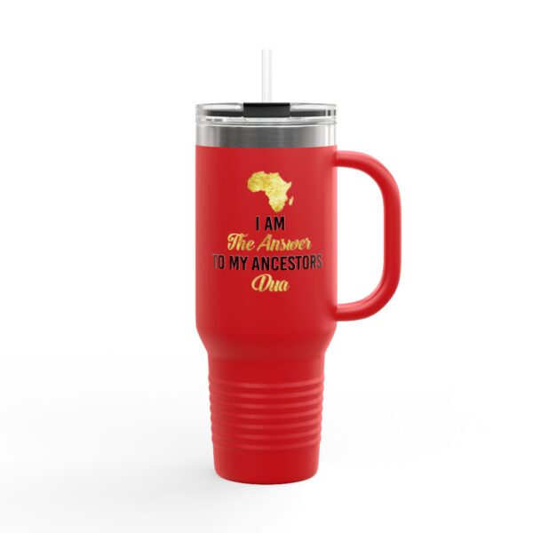 Inspirational Insulated Travel Mug - 40oz, "I Am The Answer To My Ancestors’ Aura" - Image 14