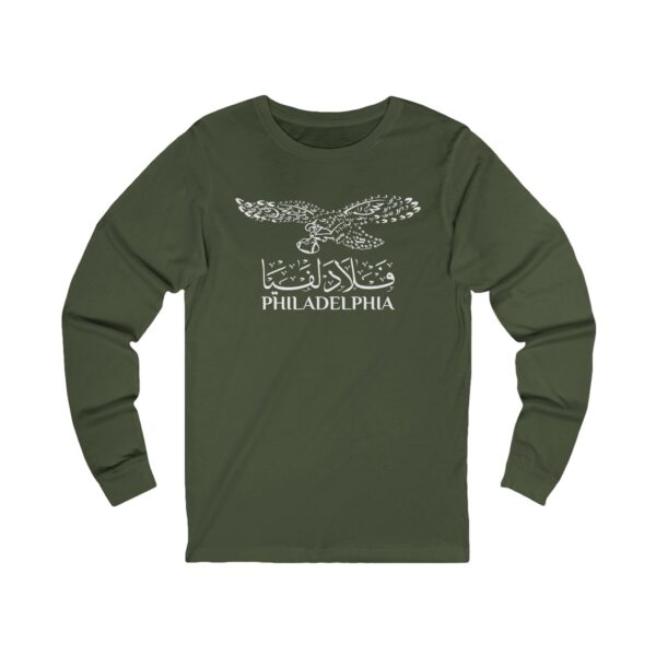 Philadelphia Arabic Calligraphy Eagle  Long Sleeve Tee - Image 3