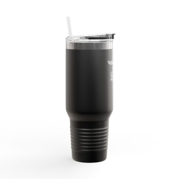 Philadelphia Calligraphy Arabic Eagle Insulated Travel Mug - 40oz Coffee/Water Tumbler with Straw - Image 2
