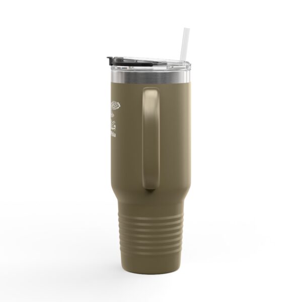 Philadelphia Calligraphy Arabic Eagle Insulated Travel Mug - 40oz Coffee/Water Tumbler with Straw - Image 7