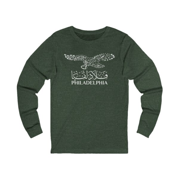 Philadelphia Arabic Calligraphy Eagle  Long Sleeve Tee - Image 5